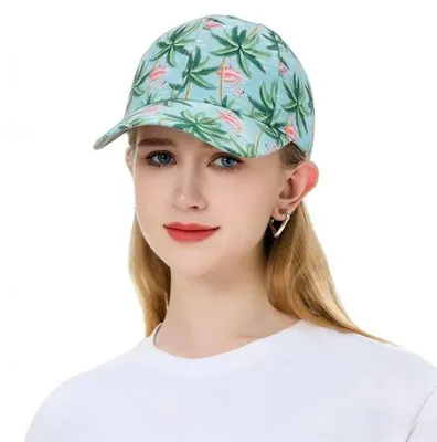 Productafbeelding van Zomerhoed - Verstelbaar - Bloemenprint - Neonmotief - Sierhoed - Polyester/Katoen - 12,5 cm