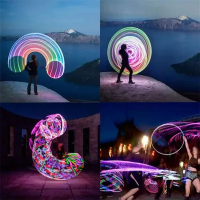 Produktbild von Fitness Tanz Sport Gewichtsverlust LED Hula Hoop 10 Farben Multi-Light 60cm