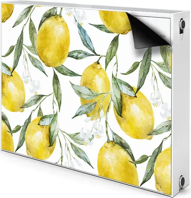 Produktbild von Magnet Radiator Magnet Mat Heizkörper Heizung Verkleidung Abdeckung 80x60 cm  - Gemalte Zitronen