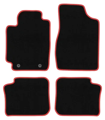 Immagine prodotto di Tappetini in moquette per Toyota Camry VI 2001-2006 (berlina) – set 4 pezzi, nero/rosso, su misura – Wielganizator CARLUX