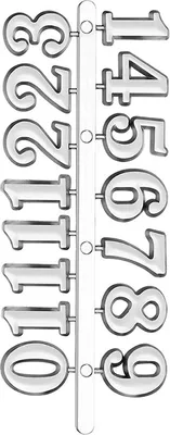 Produktbild von INF Uhr Zifferblatt - 2cm DIY Römisches Ziffernset Silber