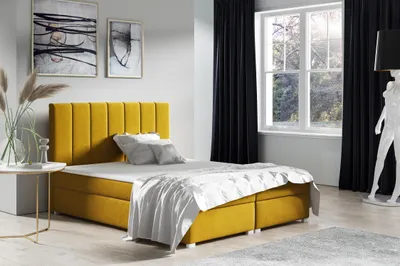 Productafbeelding van Boxspringbed, slaapkamerbed, model Sarah, 160x200 cm, met 2 opbergruimtes, topper en hypoallergene Bonell-matras