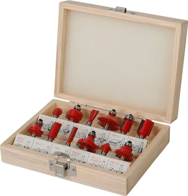 Immagine prodotto di Set di 15 frese per legno da 6,35 mm. Workpro