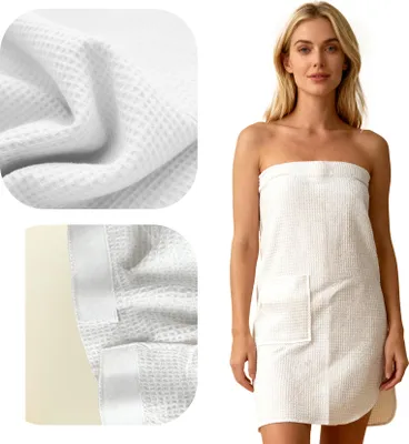 Zdjęcie produktu dla Pareo Wafel Białe L/XL, 100% Bawełna