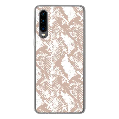 Produktbild von MuchoWow® Handyhülle Schutzhülle Hülle für Huawei P30 Schlangendruck - Formen - Pastell Silikon Softcase Handy Hülle - Kartenbesitzer