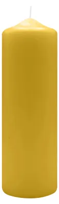 Produktbild von Spitzkopf Stumpen Kerzen Mustard Senf 25 x Ø 8 cm, 6 Stück