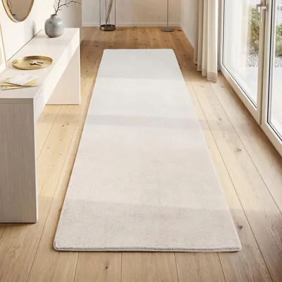 Image de Homebyhome Tapis Lavable à Poils Courts Antidérapant et Doux Design Uni Moderne pour Salon et Chambre à Coucher, Taille: 80x250 cm