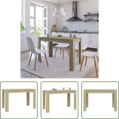 Obrázek produktu pro The Living Store jídelní stůl Sonoma dub 120x60x76 cm materiál na bázi dřeva