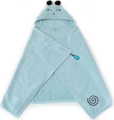 Produktbild von Milk&Moo Sangaloz Kapuzen-Babytuch, 100% Baumwolle, Stickereien, für 0-2 Jahre, Weich und Saugfähig, 70x120 cm
