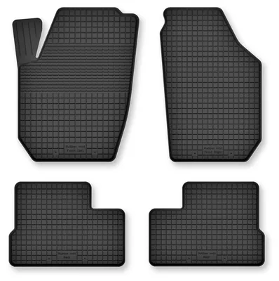 Image de Tapis de sol en caoutchouc pour VW Jetta IV 1998-2005 (berline/break) – 4 pièces, noirs, semi-universel, adapté