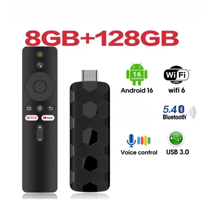Produktbild von Android Smart TV Stick Ultra HD 4K 8GB 128GB Media Player WLAN LAN Smart TV Box