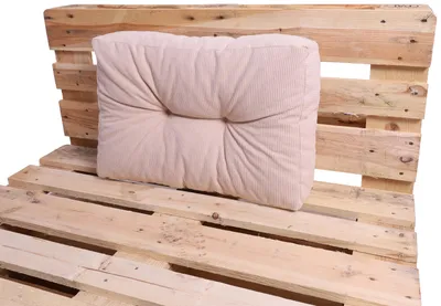 Produktbild von TexDeko Garden Cord Seitenkissen 60x40x20/10 cm – weicher Cordstoff 320 g/m², gesteppt, wasserabweisend & UV-beständig – Sand