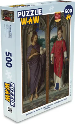 Obrázek produktu pro MuchoWow MuchoWow® Puzzle 500 ks Jan Křtitel a svatý Vavřinec - obraz Hanse Memlinga