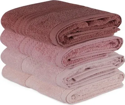 Obrázok produktu pre Ručníky, sada 4 ks, 50 x 90 cm, 100 % bavlna, prášok