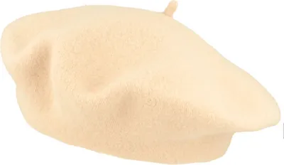 Kopka klassische Baskenmütze aus 100% Schurwolle in beige
