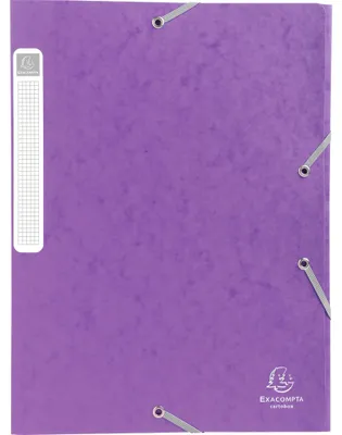 Produktbild von Exacompta 25x Archivbox Rücken 25mm Karton +3 Klappen Gummizug A4 Violett 18515H