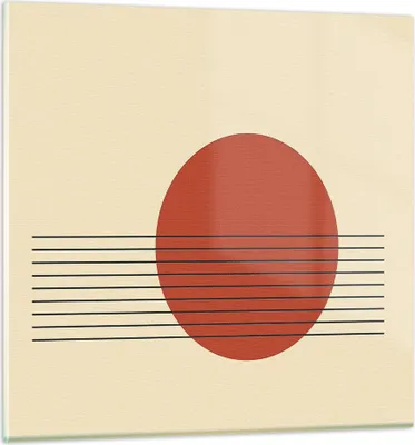 Produktbild von Bilder auf glas - Einteilig - Abstraktion Linien Rad - 70x70cm - Glasbilder - Wandbilder - Bilder - zum Aufhängen bereit - Wanddekoration aus Glas - Glas Bilder - Wandbild auf Glas - GAC70x70-4230
