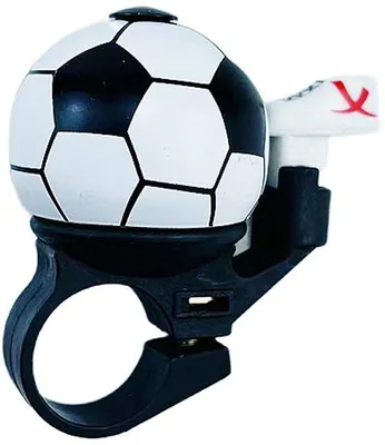 Produktbild von Fahrradklingel im Fußballdesign | schwarz/weiß | für Kinder / Mädchen / Jungen / Kinder / Fahrradglocke / Klingel