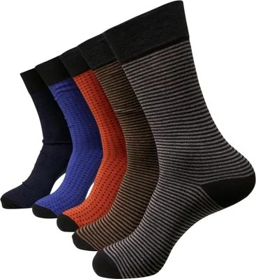 Image de Urban Classics TB3744 | Chaussettes Stripes and Dots 5-Pack - Couleur : multicolore - Taille : 35-38