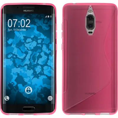 Produktbild von PhoneNatic Case kompatibel mit Huawei Mate 9 Pro - pink Silikon Hülle S-Style + 2 Schutzfolien