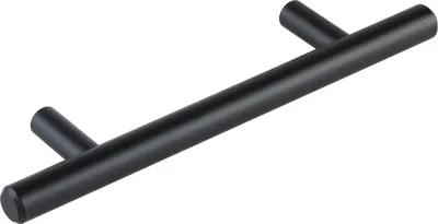Produktbild von Stangengriff Elara ø 12mm, LA 160mm, Breite 224mm Möbelgriff Edelstahl schwarz matt