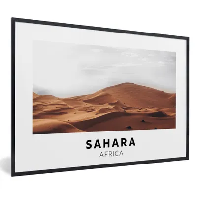 Produktbild von MuchoWow® Gerahmtes Poster Afrika - Sand - Natur 90x60 cm - Poster mit Schwarzem Bilderrahmen Wandposter Rahmen Foto Bilder - Fotorahmen - Foto-Plakat