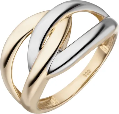 Produktbild von Gr. 58 Damen Ring 333 Gold Gelbgold bicolor