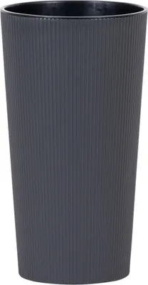 Produktbild von SIENA GARDEN Pflanzgefäß LOCON STRIPE anthrazit Steifenoptik, 25 cm