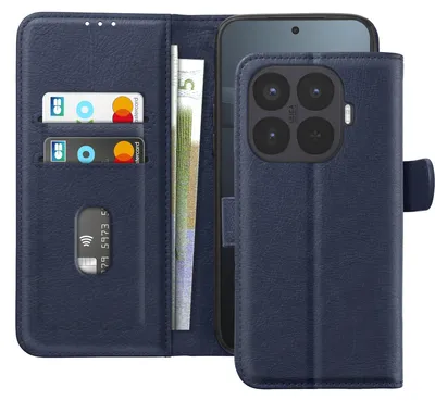 Obrázok produktu pre Avizar, obal Chesterfield pre Xiaomi 17T s držiakom na karty a stojanom, tmavomodrá farba
