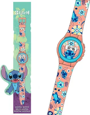 Zdjęcie produktu dla Cyfrowy Zegarek na Rękę Zegar Dziecięcy Dla Dziecka / Lilo i Stitch Disney / LAS4072