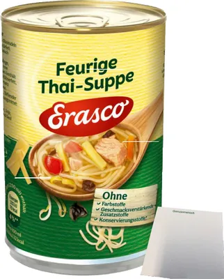 Produktbild von Erasco Feurige Thaisuppe (1x390ml Dose) + usy Block