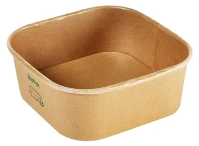 Produktbild von BioPak 199183, Karton, Polylactid (PLA), Braun, 1,2 l, 172 mm, 170 mm, 65 mm