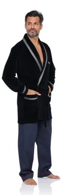 Imagen del producto de Solidchoice - Bata de terciopelo para mujer