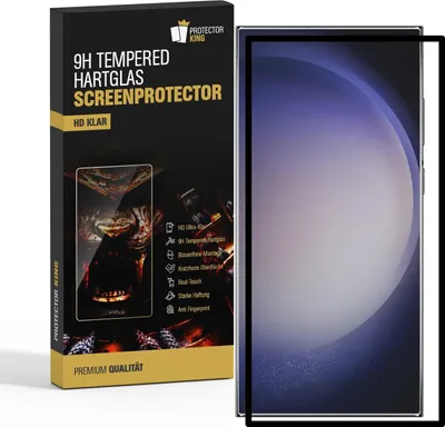 Produktbild von 2x 9H Panzerglas für Samsung Galaxy S24 Ultra 3D klar Montagehilfe Tempered Glass Displayschutz Schutzglas Hartglas Schutzfolie Screen-Protector