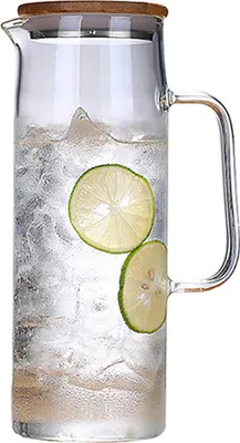 1.8 Liter Wasserkrug Mit Deckel - Hitzebeständige Glaskaraffe Für Heiß & Kalt | Küchenkrug