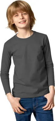 Produktbild von Langarm-Shirt Kinder - grau, 152 (12-14 Jahre)