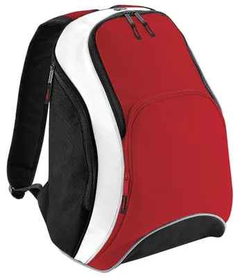 Produktbild von Bagbase Teamwear Rucksack, 21 Liter FK215 (Einheitsgröße) (Rot/Schwarz/Weiß)