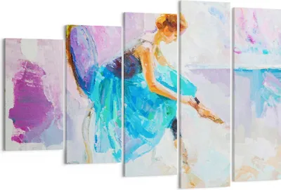 Produktbild von Bild auf Leinwand - Leinwandbild - Balletttänzer tanzen - 150x100cm - Wand Bild - Wanddeko - Leinwanddruck - Bilder - Kunstdruck - Wanddekoration - Leinwand bilder - Wandkunst - EG150x100-3766