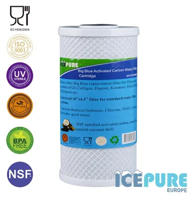 Produktbild von Alapure 10 Zoll großer blauer Kohlefilter - Kohleblock ALA-CTO10BB