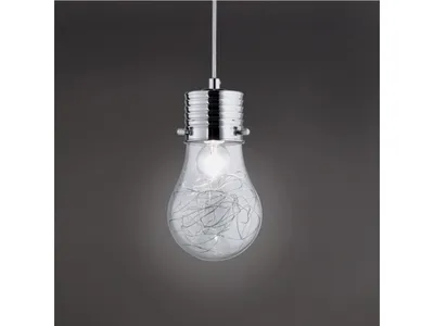 Zdjęcie produktu dla Lampa wisząca, styl Edisona, plecionka druciana, szkło, średnica 12 cm