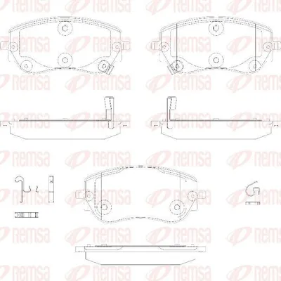 Produktbild von REMSA Bremsbeläge Satz Vorne Bremsklötze für FIAT TIPO Kombi (356) 1940.02