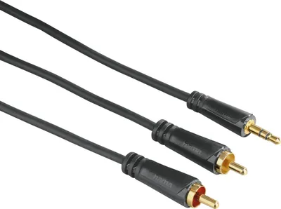 Obrázok produktu pre Hama 00122298, 3.5mm, Samec, 2 x RCA, Samec, 1,5 m, Čierna