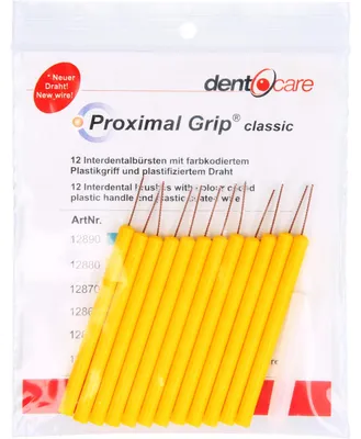 Immagine prodotto di Scovolini interdentali classici Proximal Grip giallo fine, 12 scovolini interdentali