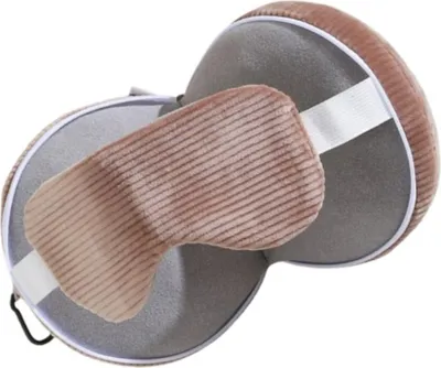 Immagine prodotto di INF Cuscino da viaggio 2 in 1 a forma di U con maschera per dormire - Caffè
