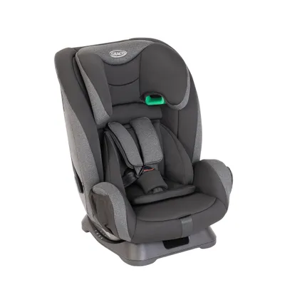 Produktbild von Graco FlexiGrow™ R129 Kindersitz, Autositz vorwärtsgerichtet ab 15 Monaten bis ca. 12 Jahre (76-145 cm), 5-Punkt-Gurtsystem, Installation mit Fahrzeuggurt, grau/schwarz, Heather