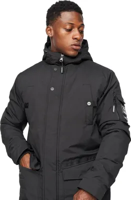 Image de Crosshatch - Parka "Legender" pour homme BG1917 (L) (Noir)