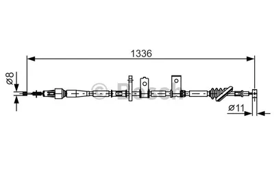 Produktbild von Bosch Seilzug, Feststellbremse  1 987 482 091