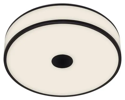 Produktbild von LED Deckenleuchte Deckenlampe 18W schwarz/weiß Metall-Kunststoff Ø28cm Briloner