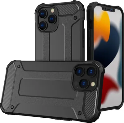 Produktbild von Hybrid-Panzer Gepanzert Fall Iphone 13 Pro Schwarz