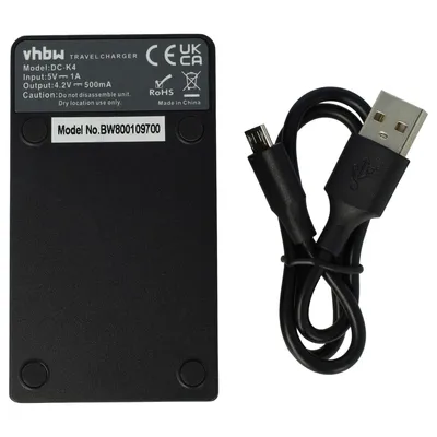 Produktbild von vhbw USB-C Ladegerät kompatibel mit Canon PowerShot SD110, SD500, SD100 Kamera - Ladeschale + USB-C Kabel Ladeanzeige